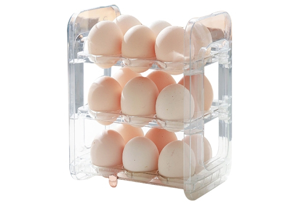 Three-Layer Flip Holder Egg Container for Refrigerator Storage - Two Colours & Two Sizes Available