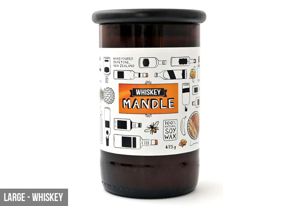 Mandle's - The Man Candle Range - Two Sizes & Four Scents, or Kit of Three Available