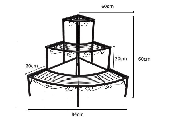 Levede Three-Tier Rectangle Metal Plant Stand - Two Colours Available