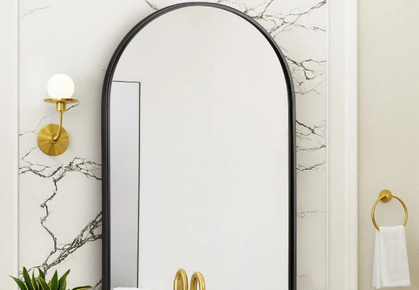 Large Arch Wall Vanity Mirror - Two Colours Available