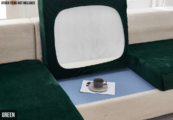 Velvet Sofa Seat Cover - Four Sizes & Nine Colours Available