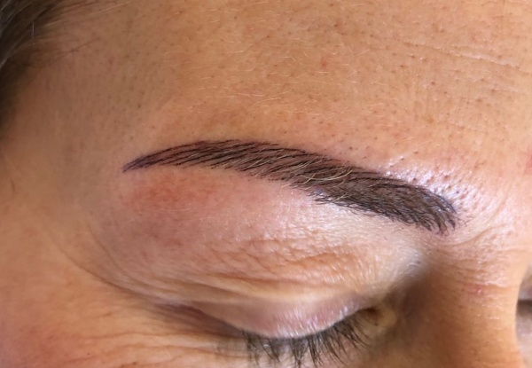 Full Eyebrow Tattoo & Follow-Up Appointment - Option for Microblading - Valid at Two Locations