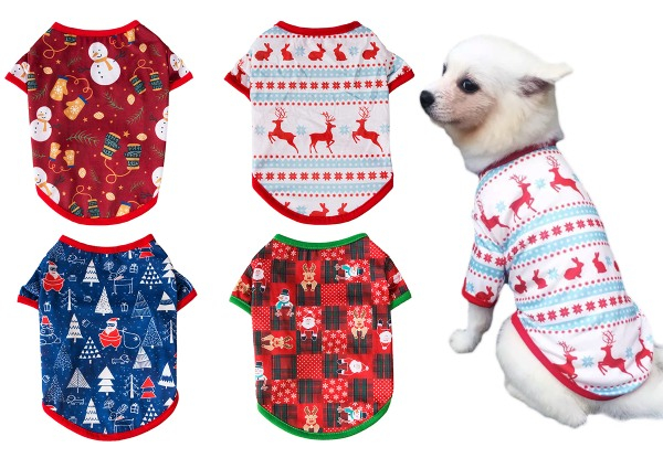 Christmas Pet T-Shirt - Four Options & Four Sizes Available