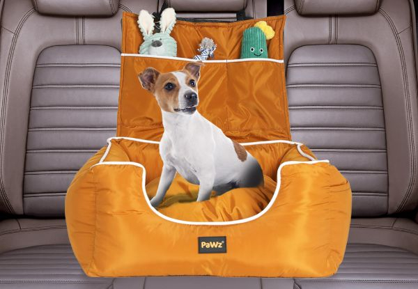 PaWz Pet Washable Car Booster with Seat Belt - Two Colours Available