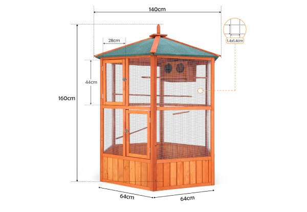 XL Wooden Bird Cage Aviary