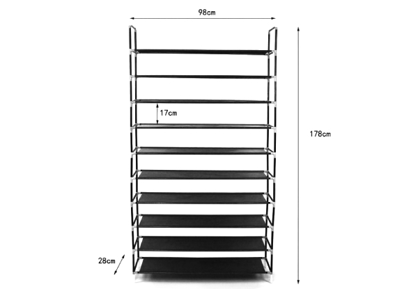 10-Tier Shoe Rack