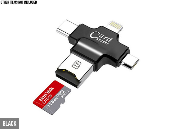 One Multi-Functional Four-in-One Card Reader with Option for Two - Two Colours Available