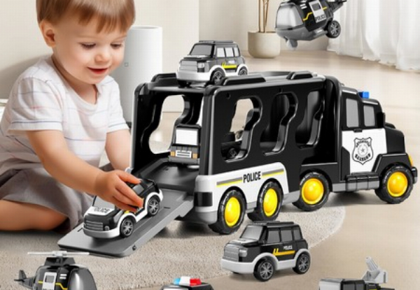 Kids Five-in-One Police Truck Toy