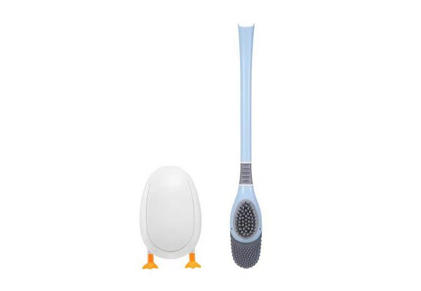 Silicone Toilet Brush with Base - Four Colours Available & Option for Two-Pack