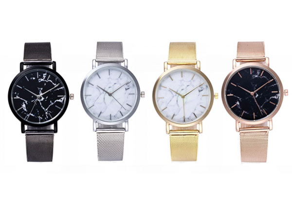 Marble-Look Watches - Four Colours Available with Free Delivery