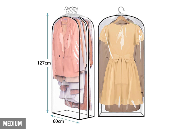 Clear Hanging Garment Bag - Available in Three Sizes