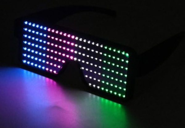 Rechargeable LED Light-Up Rave Glasses - Four Colours Available