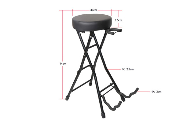 Foldable Guitar Stool with Guitar Stand