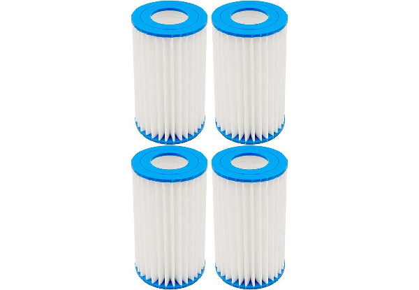 20.5 x 10.7cm Pool Filter Replacement Cartridges Compatible with Intex Type A/C - Available in Five Styles & Option for Four-Pieces