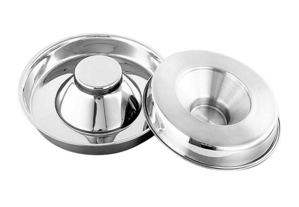 Stainless Steel Pet Slow Feed Bowl - Three Sizes Available