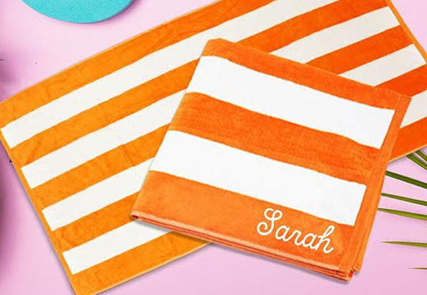 Personalised Beach Towel - Option for Two-Pack