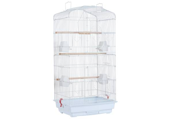 Open Top 41in Metal Bird Cage - Three Colours Available