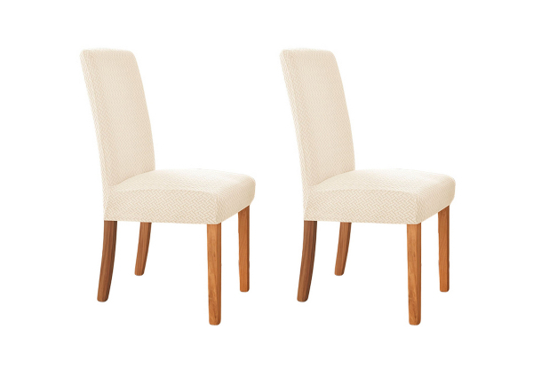 Two-Pack Elastic Chair Covers - Five Colours Available & Option for Four-Pack