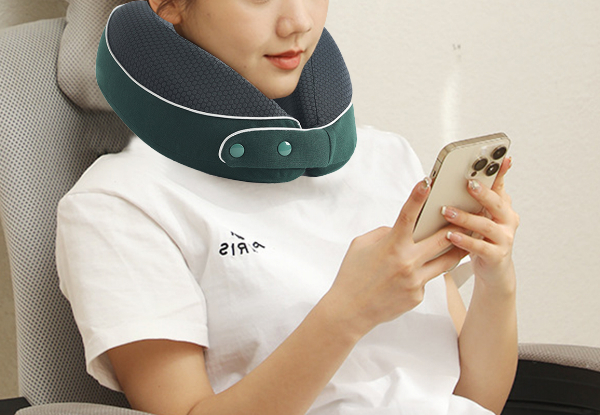 Travel Memory Foam Neck Pillow with Sleeping Mask & Earplugs - Available in Four Colours & Option for Two