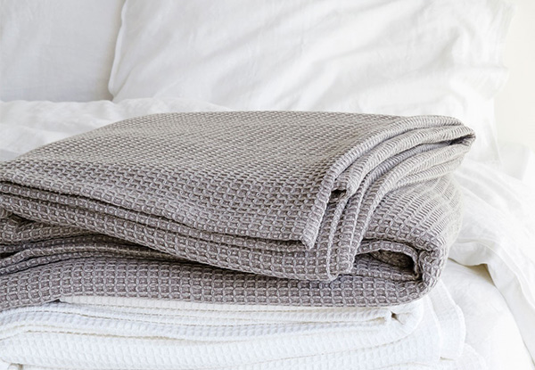 Canningvale Sogno Linen Blend Blanket - Three Colours Available