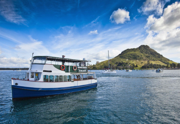 Scenic One-Hour Cruise of the Stunning Tauranga Harbour Aboard Kewpie for Two - Option for One Extra Person or One Adult & Three Youth