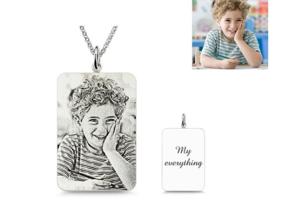 Custom-Made Personalised Photo Necklace - Option for Two-Pack
