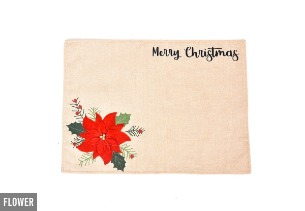 Four-Pack of Christmas Placemats - Two Options Available