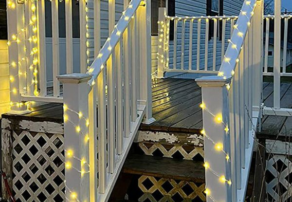 Solar-Powered Christmas LED String Lights - Available in Three Styles & Option for Four Colours