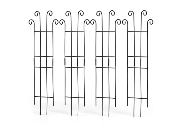 Four-Piece Metal Garden Trellis for Climbing Plants