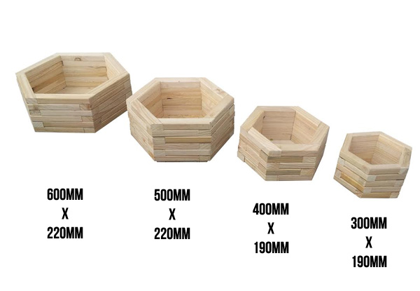 From $31.50 for a Hexagon Planter Box – Four Sizes Avaialble