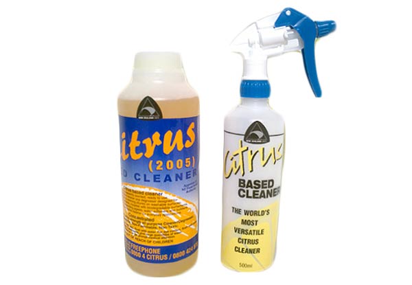 One-Litre of Citrus Based Cleaner Concentrate with Spray Bottle - Option for Two Litres