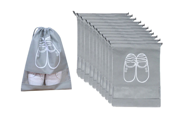 Water-Resistant Shoe Pouch 10-Pack - Two Sizes & Two Colours Available