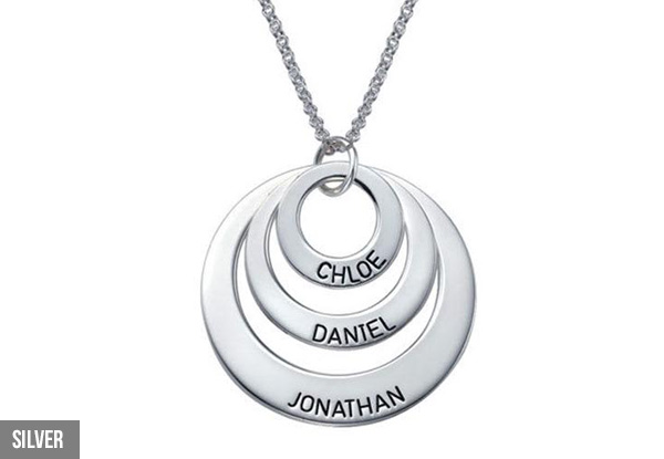 Personalised Disc Name Necklace - Three Colours Available (Addtional Delivery Charges Apply)