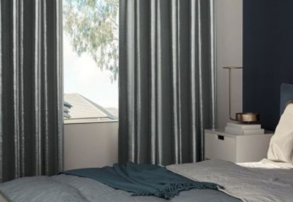 Two-Piece Artiss Glossy Blackout Window Curtain - Available in Two Colours & Four Sizes