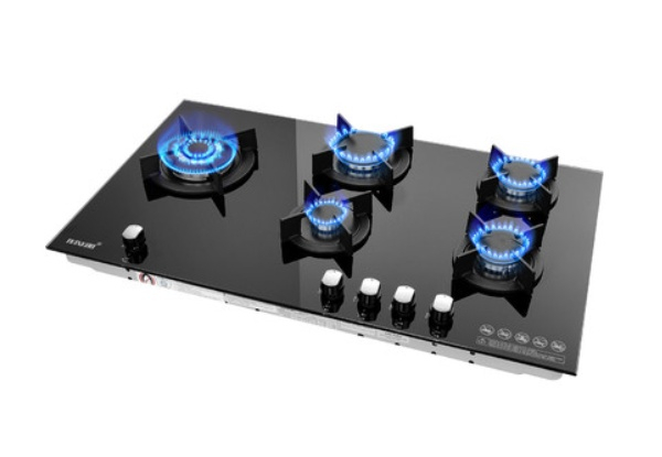 87cm Maxkon Gas Cooktop Five-Burner Stove with Glass Surface