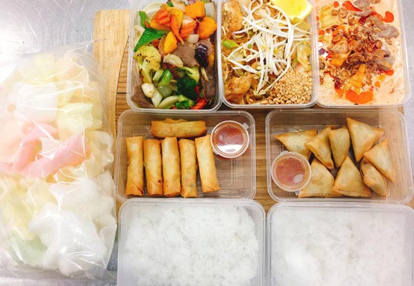 Two Mains & Six Spring Rolls to Takeaway - Option for the Party/Family Combo