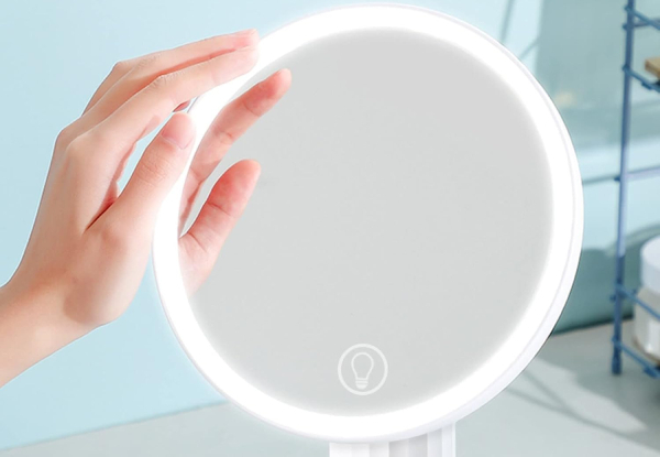 Portable & Adjustable LED Vanity Mirror with Light