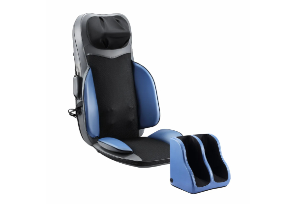 Homasa Full Body Massage Cushion with Foot Massager - Available in Four Options