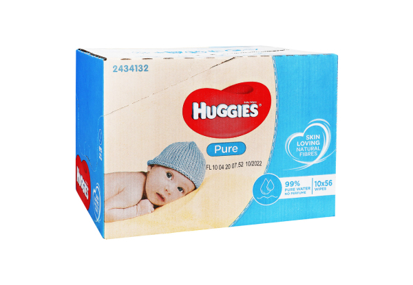 10-Pack of Huggies Wipes - Options for Huggies Natural Care or Huggies Pure