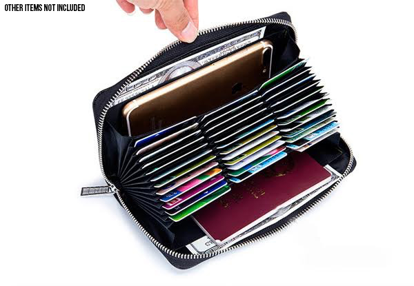 36 Card Slot Genuine Leather Wallet - Six Colours Available