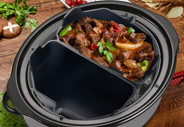 Two-in-One Reusable Silicone Slow Cooker Divider Liner - Available in Three Colours & Option for Two