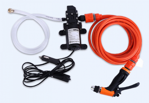 12V Portable Electric Car Washer Pump Set - Option for Two Sets