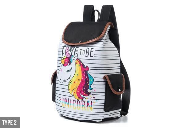 Printed School Backpack - Two Styles Available