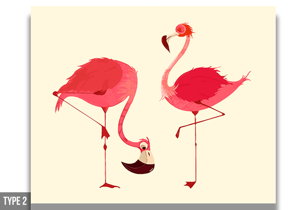 DIY Flamingo Paint-by-Numbers - Five Options Available
