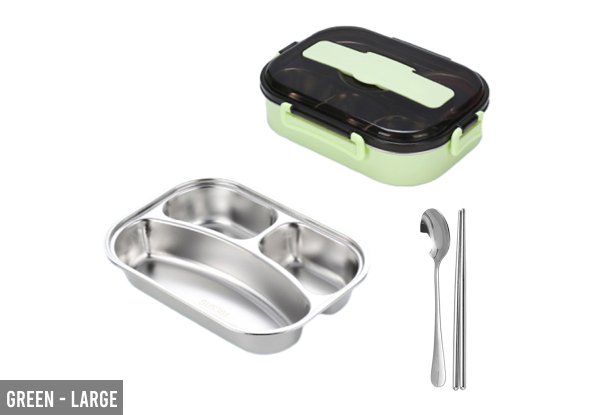 304 Stainless Steel Insulated Bento Lunch Box Leak-Resistant with Compartments - Available in Three Colors & Two Sizes