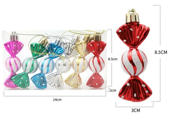 Six-Piece DIY Candy Christmas Tree Decoration