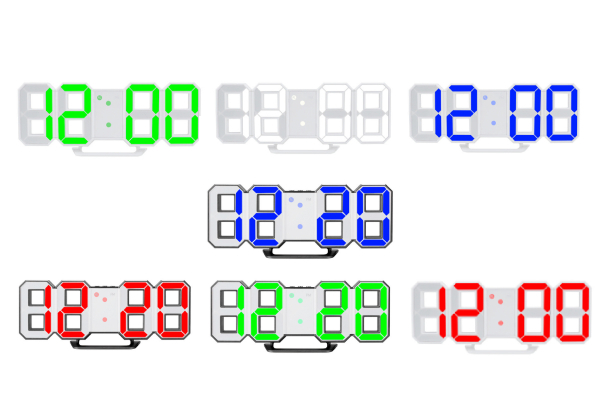 Digital Alarm Clock - Seven Colours Available