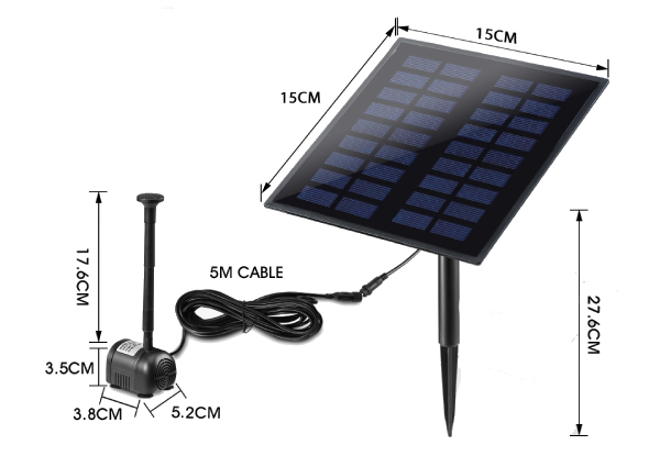 Solar Powered Fountain Water Pump - Two Options Available