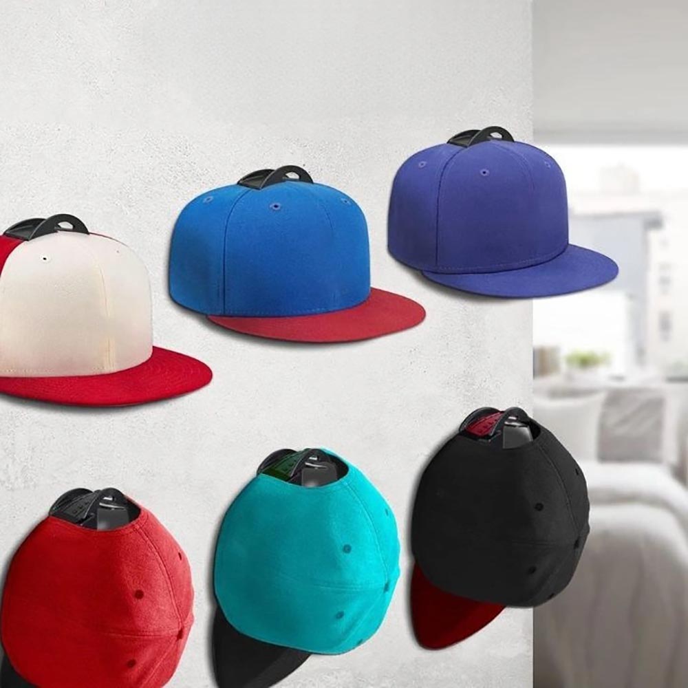 10-Piece Self-Adhesive Wall Hat Hooks - Three Colours Available