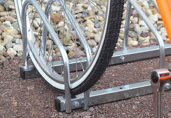 Ground or Wall Mountable Bike Rack - Option for a Double, Triple, or Quadruple Rack